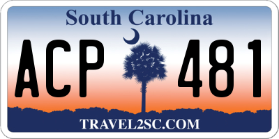 SC license plate ACP481
