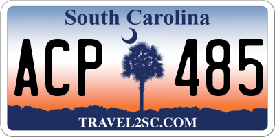SC license plate ACP485