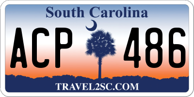 SC license plate ACP486