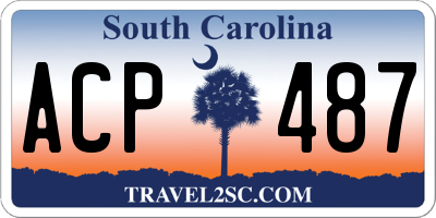 SC license plate ACP487