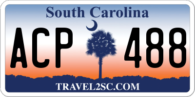 SC license plate ACP488
