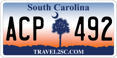 SC license plate ACP492