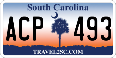 SC license plate ACP493