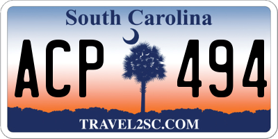 SC license plate ACP494