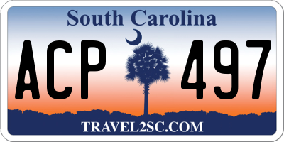 SC license plate ACP497