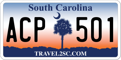 SC license plate ACP501