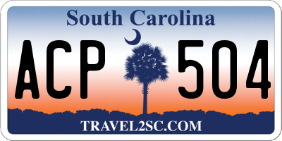 SC license plate ACP504