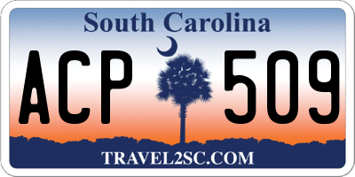 SC license plate ACP509