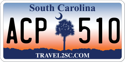 SC license plate ACP510