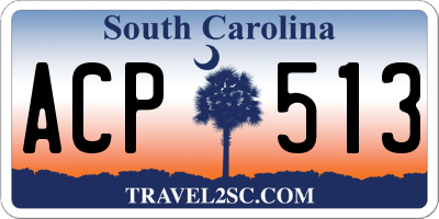 SC license plate ACP513