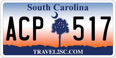 SC license plate ACP517