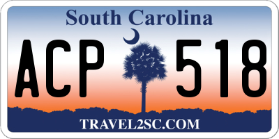 SC license plate ACP518