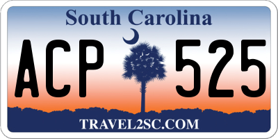 SC license plate ACP525