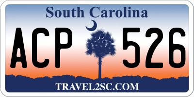 SC license plate ACP526