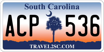 SC license plate ACP536