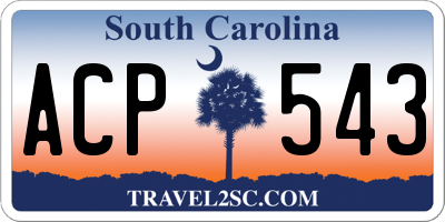 SC license plate ACP543