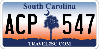 SC license plate ACP547