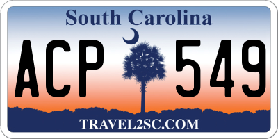 SC license plate ACP549