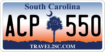 SC license plate ACP550