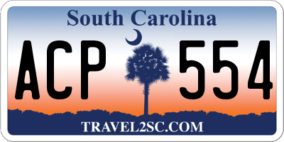 SC license plate ACP554