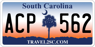 SC license plate ACP562
