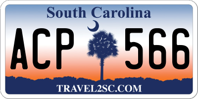 SC license plate ACP566