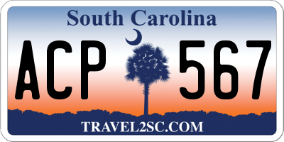 SC license plate ACP567