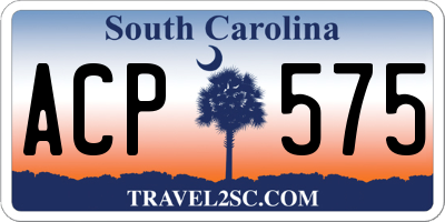 SC license plate ACP575