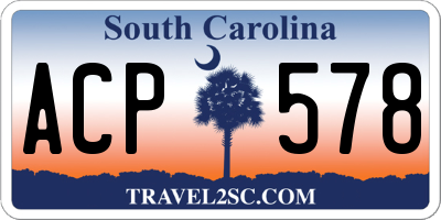 SC license plate ACP578