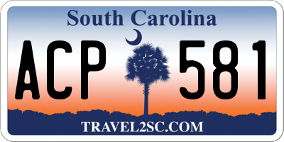 SC license plate ACP581