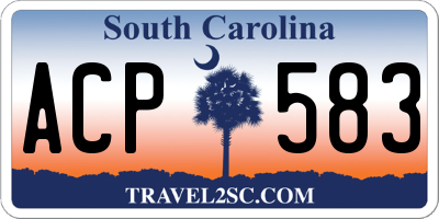 SC license plate ACP583