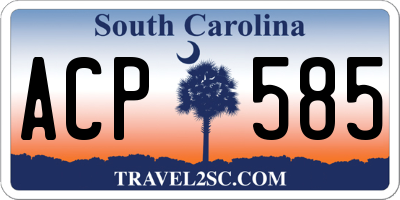 SC license plate ACP585