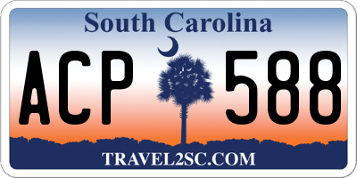 SC license plate ACP588