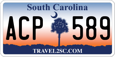 SC license plate ACP589