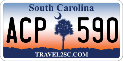 SC license plate ACP590
