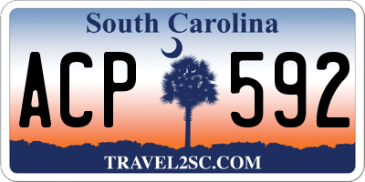 SC license plate ACP592