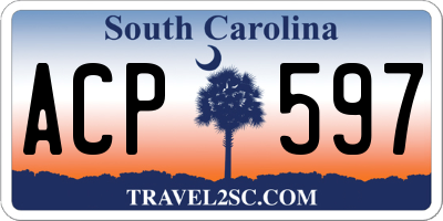 SC license plate ACP597