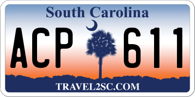 SC license plate ACP611