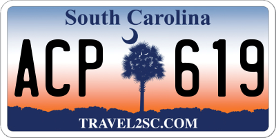 SC license plate ACP619