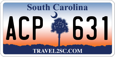 SC license plate ACP631
