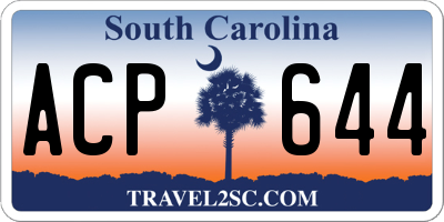 SC license plate ACP644