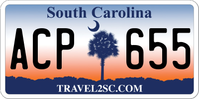 SC license plate ACP655