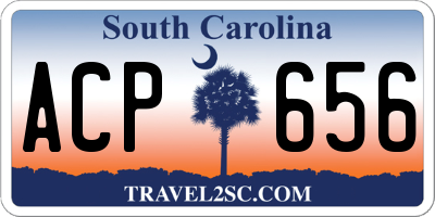 SC license plate ACP656