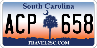 SC license plate ACP658