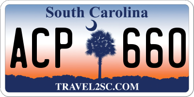 SC license plate ACP660