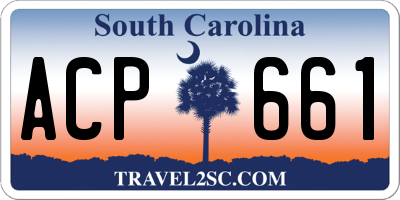 SC license plate ACP661