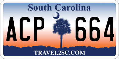 SC license plate ACP664