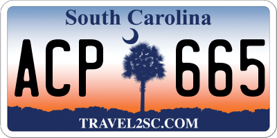 SC license plate ACP665