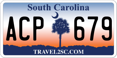 SC license plate ACP679