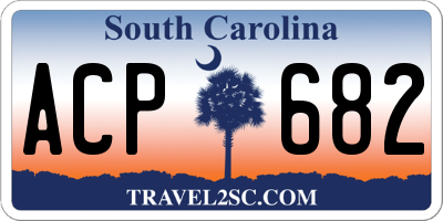 SC license plate ACP682